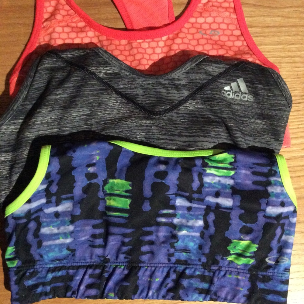 3 racer back sports bras Adidas Champion S Small